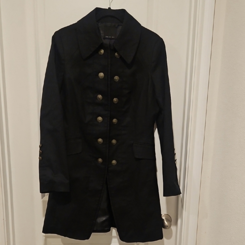 The Limitef Black Double-Breasted Steampunk Style  Jacket Size S